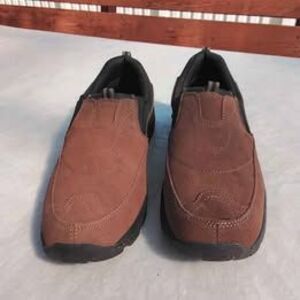 Denali Aleutian Size 12 Brown Suede Slip On Loafers, Casual, Hiking Shoes